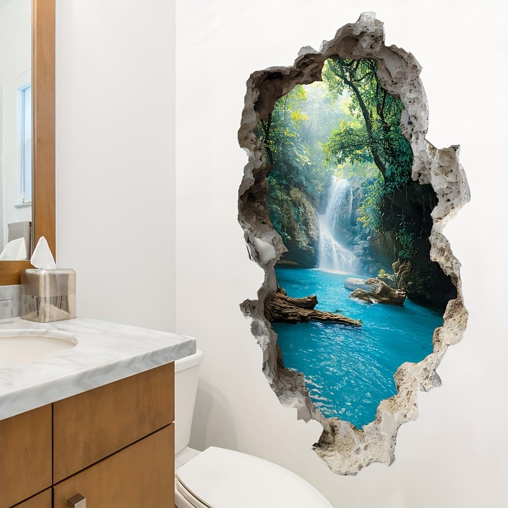 Waterfall Forest Wall Sticker, photo 1 of 8